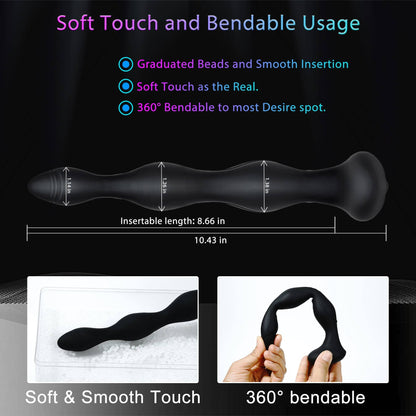 Prostate Massager - Anal Beads Estim Unisex Sex Toys - Domlust