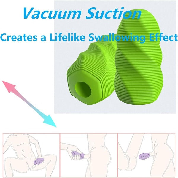 Pocket Pussy Male Masturbator Egg - Vacuum Sucking Penis Massage Sex Toy for Men