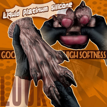 Jackal Dune Wolf Claw Pocket Pussy – Alien Beast Platinum Silicone Male Sex Toy