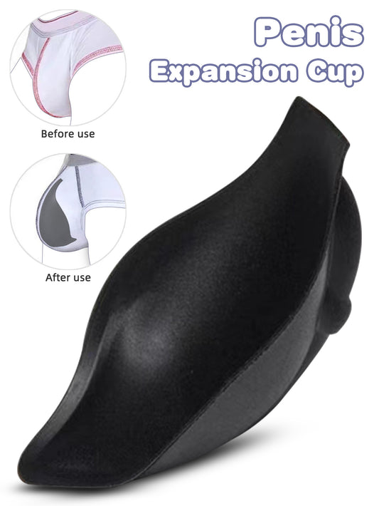 Coupe d'expansion de pénis - Sous-vêtements portés par coussinet de pénis en silicone conçus pour le charme des hommes