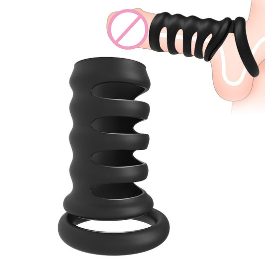 Silicone Cock Ring Male Sex Toys - Six Penis Rings Delay Ejaculation Trainer