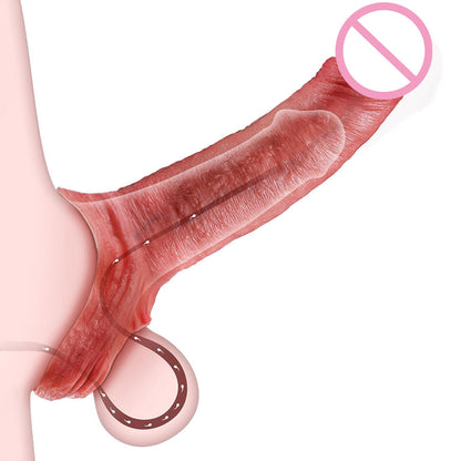 Manchon en silicone de qualité supérieure – Agrandisseur de pénis réaliste, anneau pénien, jouet sexuel masculin pour éjaculation