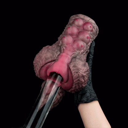 Loyal Dog Milo Dual-Channel Animal Pocket Pussy | Platinum Silicone Mini Sex Doll Stroker