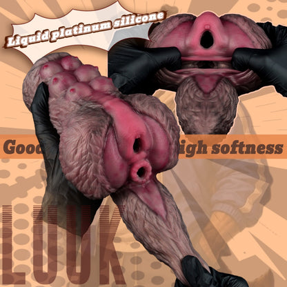 Loyal Dog Milo Dual-Channel Animal Pocket Pussy | Platinum Silicone Mini Sex Doll Stroker