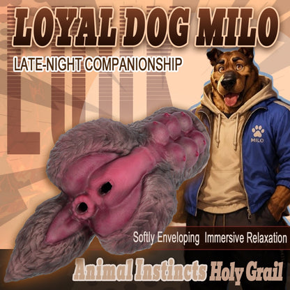 Loyal Dog Milo Dual-Channel Animal Pocket Pussy | Platinum Silicone Mini Sex Doll Stroker