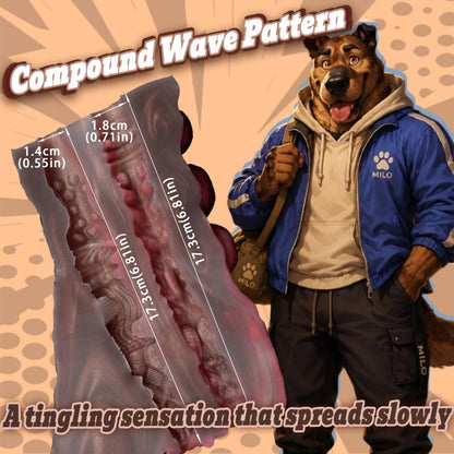 Loyal Dog Milo Dual-Channel Animal Pocket Pussy | Platinum Silicone Mini Sex Doll Stroker