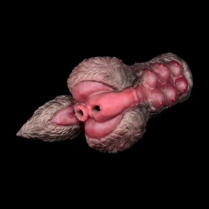 Loyal Dog Milo Dual-Channel Animal Pocket Pussy | Platinum Silicone Mini Sex Doll Stroker