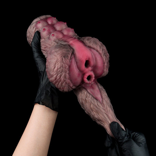 Loyal Dog Milo Dual-Channel Animal Pocket Pussy | Platinum Silicone Mini Sex Doll Stroker