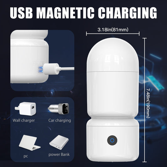 Suction Vibrating Penis Blowjob Device - Smart Waterproof Male Silicone Masturbation Cup