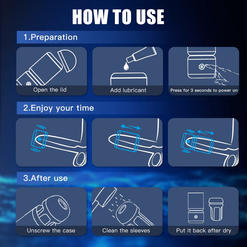 Suction Vibrating Penis Blowjob Device - Smart Waterproof Male Silicone Masturbation Cup