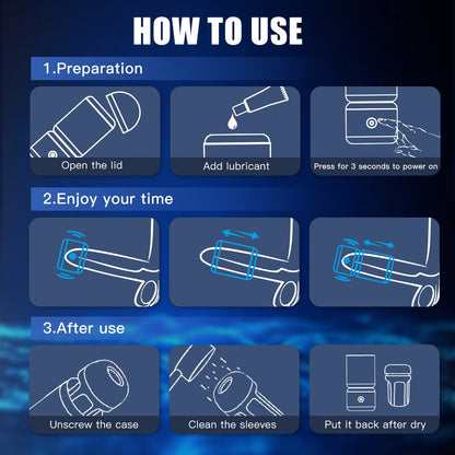 Suction Vibrating Penis Blowjob Device - Smart Waterproof Male Silicone Masturbation Cup