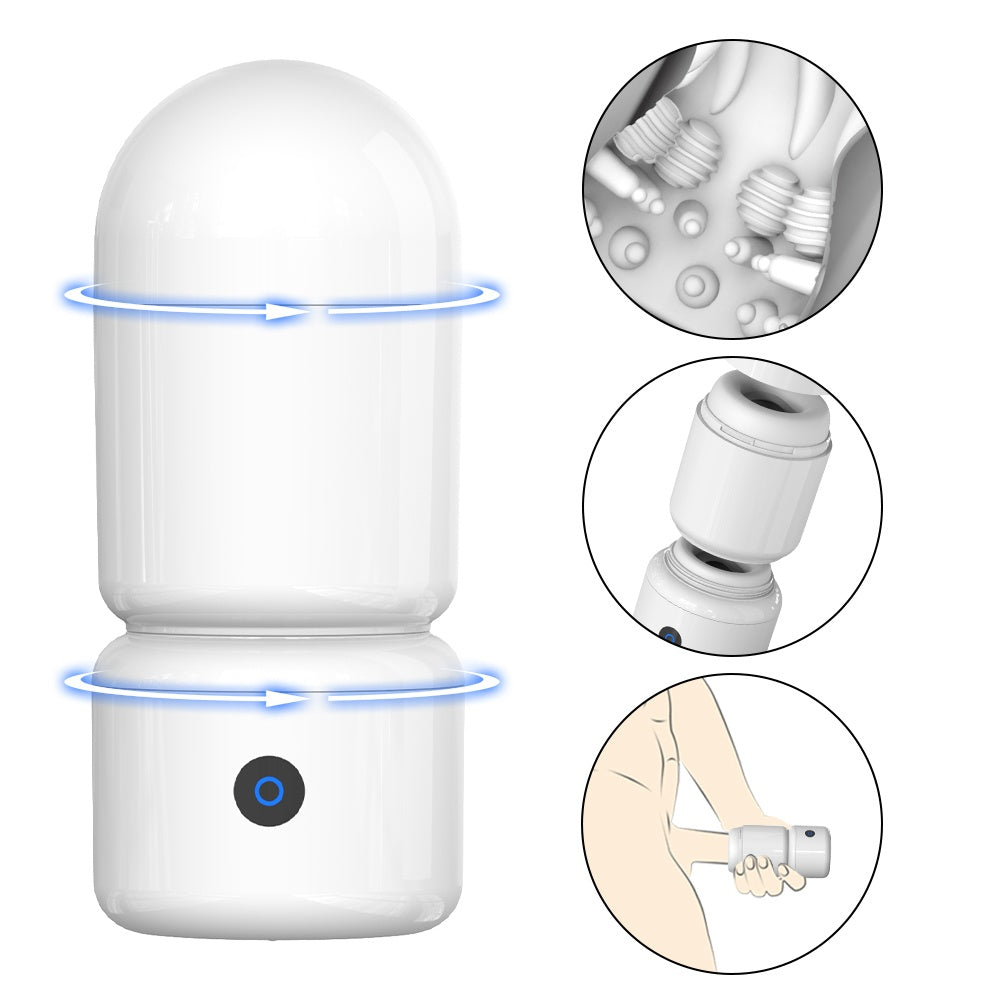 Suction Vibrating Penis Blowjob Device - Smart Waterproof Male Silicone Masturbation Cup