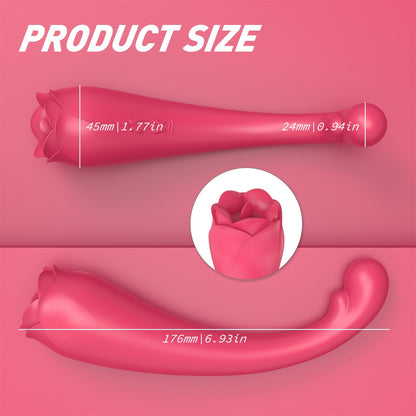 Insertable G-Spot Vibrating and Sucking Magic Wand – Female Anal and Vaginal Silicone Stimulator