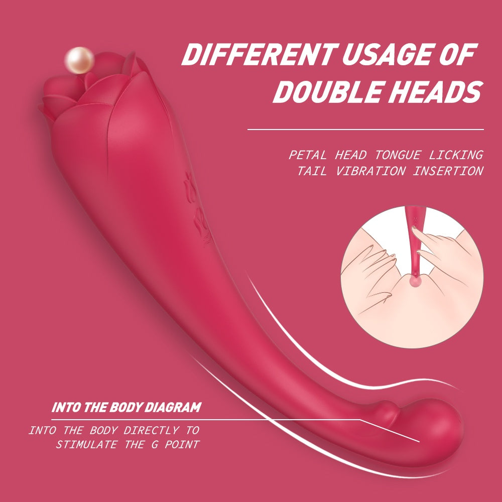 Insertable G-Spot Vibrating and Sucking Magic Wand – Female Anal and Vaginal Silicone Stimulator