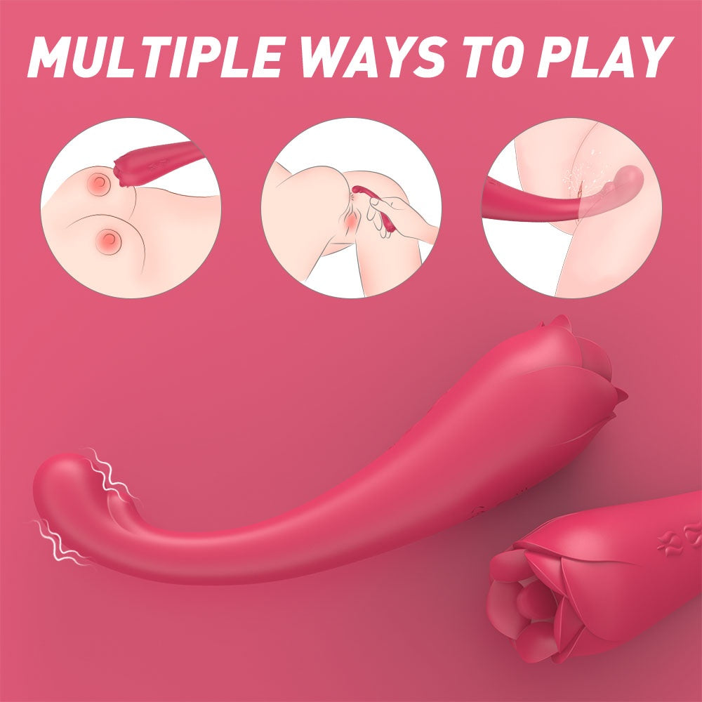 Insertable G-Spot Vibrating and Sucking Magic Wand – Female Anal and Vaginal Silicone Stimulator