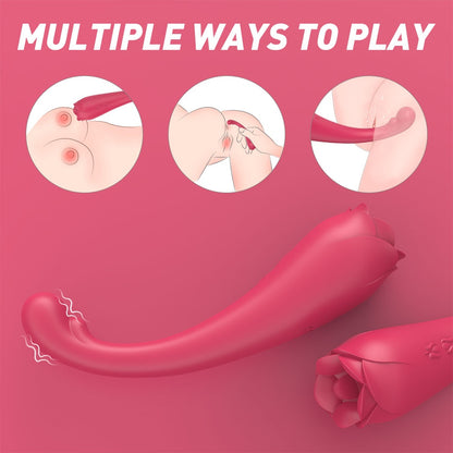 Insertable G-Spot Vibrating and Sucking Magic Wand – Female Anal and Vaginal Silicone Stimulator