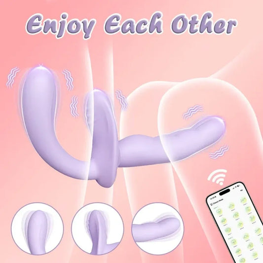 Fantasy Detachable Vibrating Dildo - Lesbian-Specific Strapon Silicone Magic Wand Sex Toys