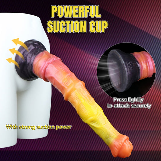 Domlust Wild Gallop Horse Dildo – Dual Density Silicone Giant Fantasy Cock with Suction Base