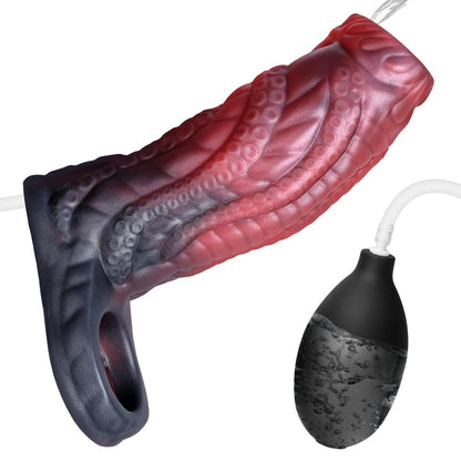 Fantasy Silicone Squirting Tentacle Penis Sleeve – Stamina Delay & Girth Enhancer Wearable Sex Toys