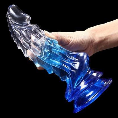 Monster Dragon Dildo for G-Spot Stimulation – Transparent Silicone Suction Cup Female Sex Toys
