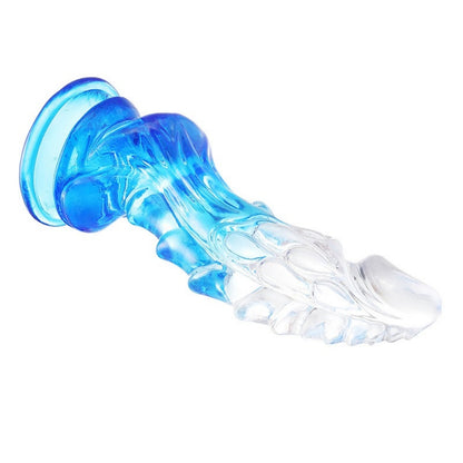 Monster Dragon Dildo for G-Spot Stimulation – Transparent Silicone Suction Cup Female Sex Toys