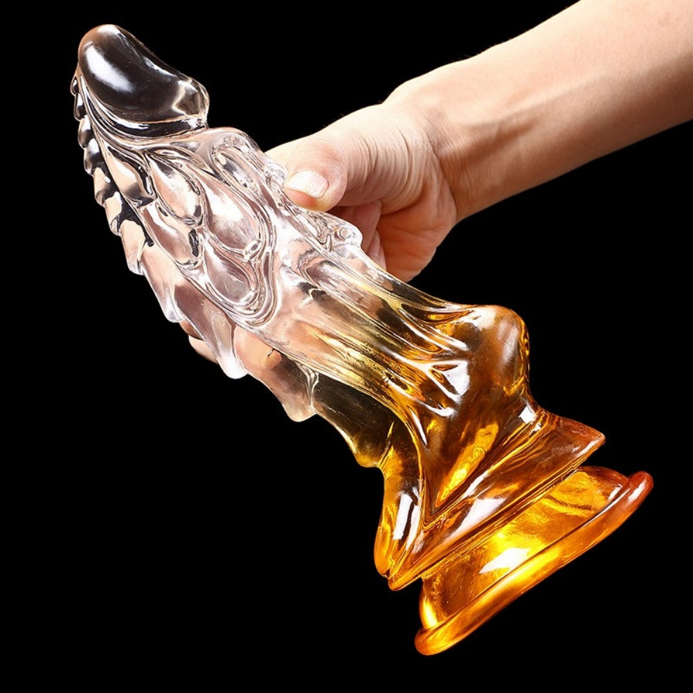 Monster Dragon Dildo for G-Spot Stimulation – Transparent Silicone Suction Cup Female Sex Toys