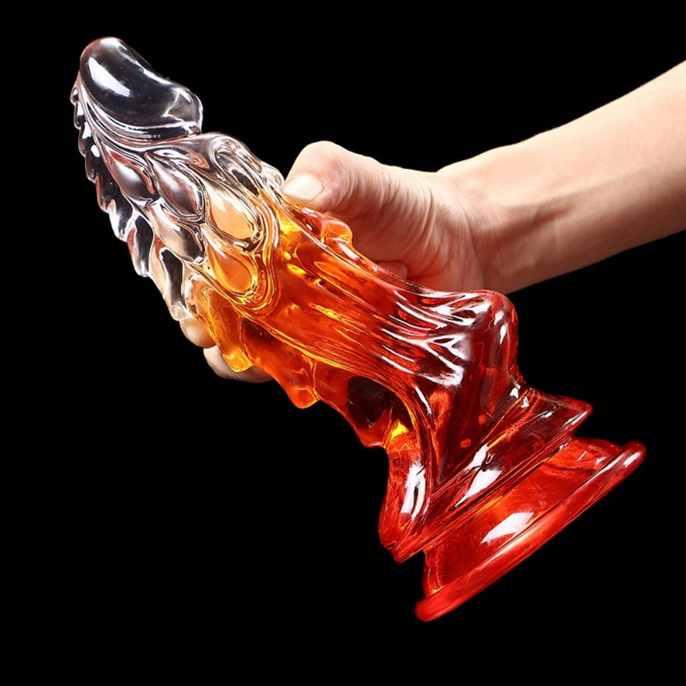Monster Dragon Dildo for G-Spot Stimulation – Transparent Silicone Suction Cup Female Sex Toys