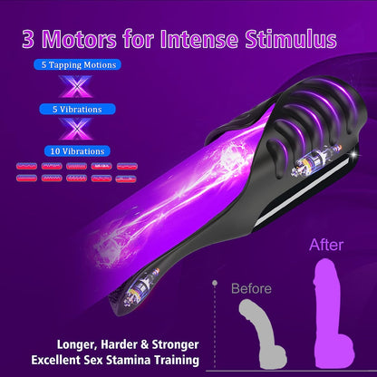 Penis Massage Male Masturbator - Vibrating Cock Sleeve Anal Stimulation Sex Toys for Men