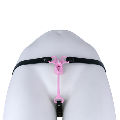 The Dream Chaser Pink Chastity Belt: Adjustable Elastic Fetish Gear & Premium BDSM Toys