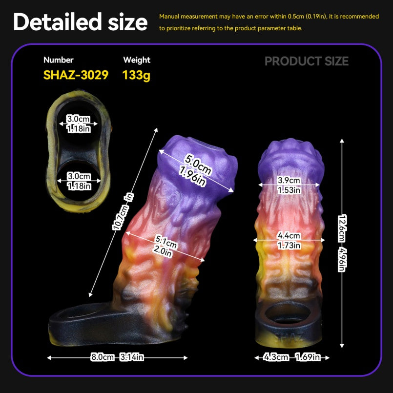 Manchon pénien Fantasy 5 pouces – Sextoys en silicone pour un contrôle intense de la pression et de la pénétration