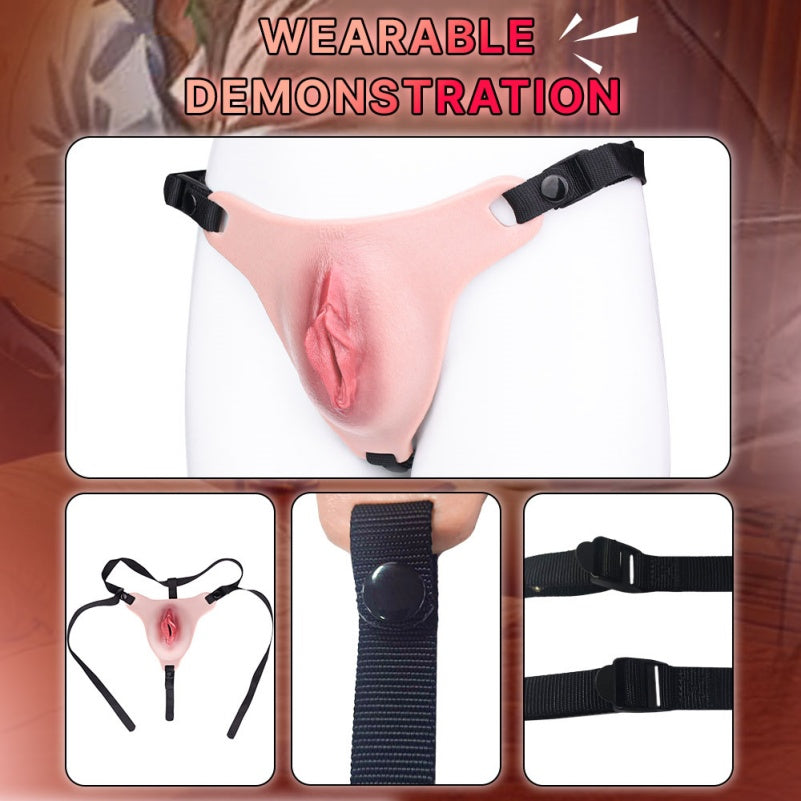 Fantasy Silicone Wearable Fake Vagina – Male Homosexual BDSM Sex Toy