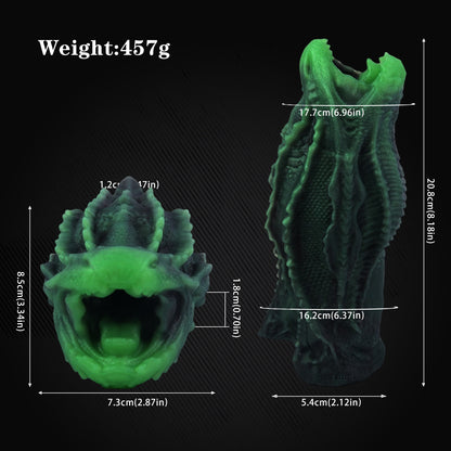 Alien Creature Mouth Pocket Pussy – Glow-in-the-Dark Fantasy Stroker | Platinum Silicone