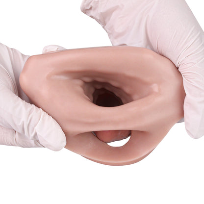 Gaine pénienne réaliste en silicone naturel : extenseur en silicone liquide augmentant la circonférence avec double anneau de tension