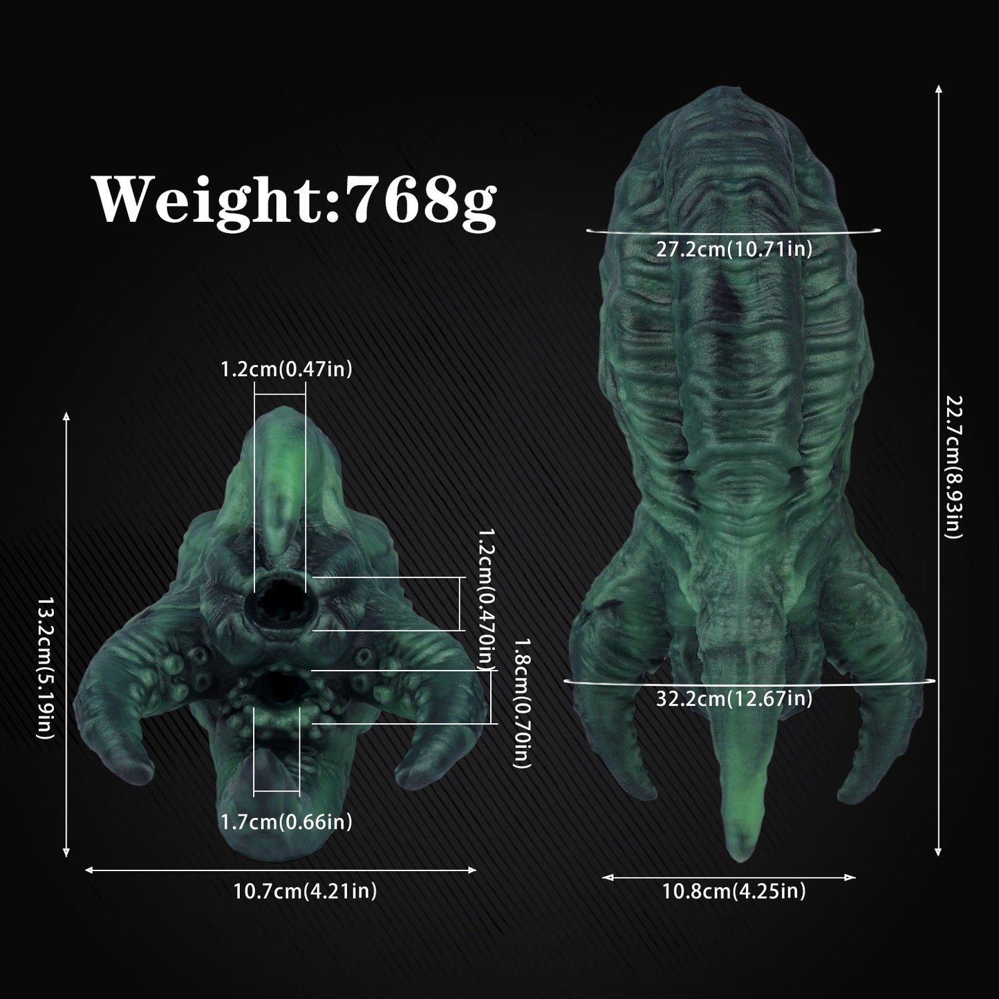 Pocket Pussy Alien Design – Extraordinary Tentacle Masturbator Made of Platinum Silicone for Unique Solo Moments