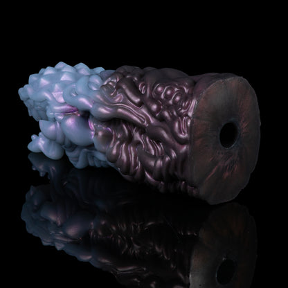 Void Predator Pocket Pussy — Dual-Tone Beast Jaw Silicone Masturbator with Spiked Exterior & Beaded Tongue Canal