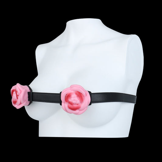 Spiked Rose Chest Harness – Floral BDSM Toys Bondage Body Strap with Glow-in-the-Dark Silicone Roses