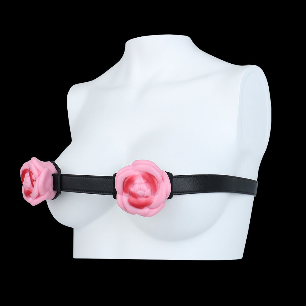 Spiked Rose Chest Harness – Floral BDSM Toys Bondage Body Strap with Glow-in-the-Dark Silicone Roses