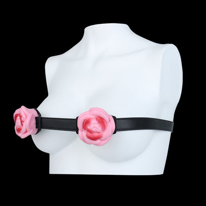 Spiked Rose Chest Harness – Floral BDSM Toys Bondage Body Strap with Glow-in-the-Dark Silicone Roses