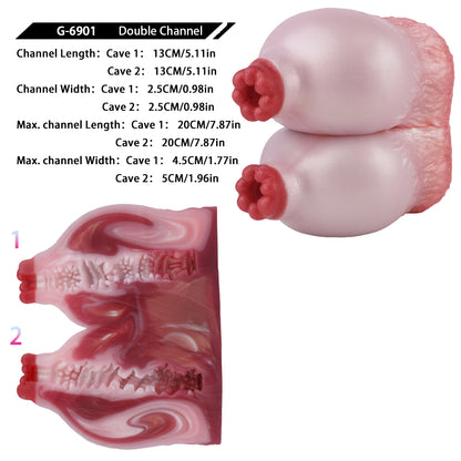 Poupée sexuelle fantaisie au lait de chèvre – Masturbateur double action pour pénis en poitrine de mouton Ma Sex Toy
