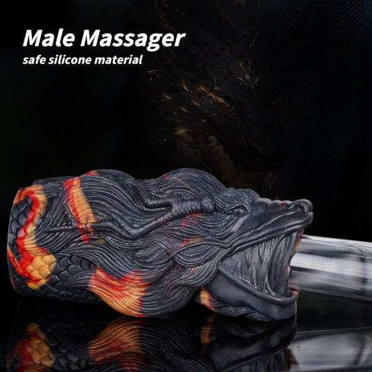Fantasy Silicone Dragon Head Masturbator-Oral Sex Simulator & Pocket Pussy