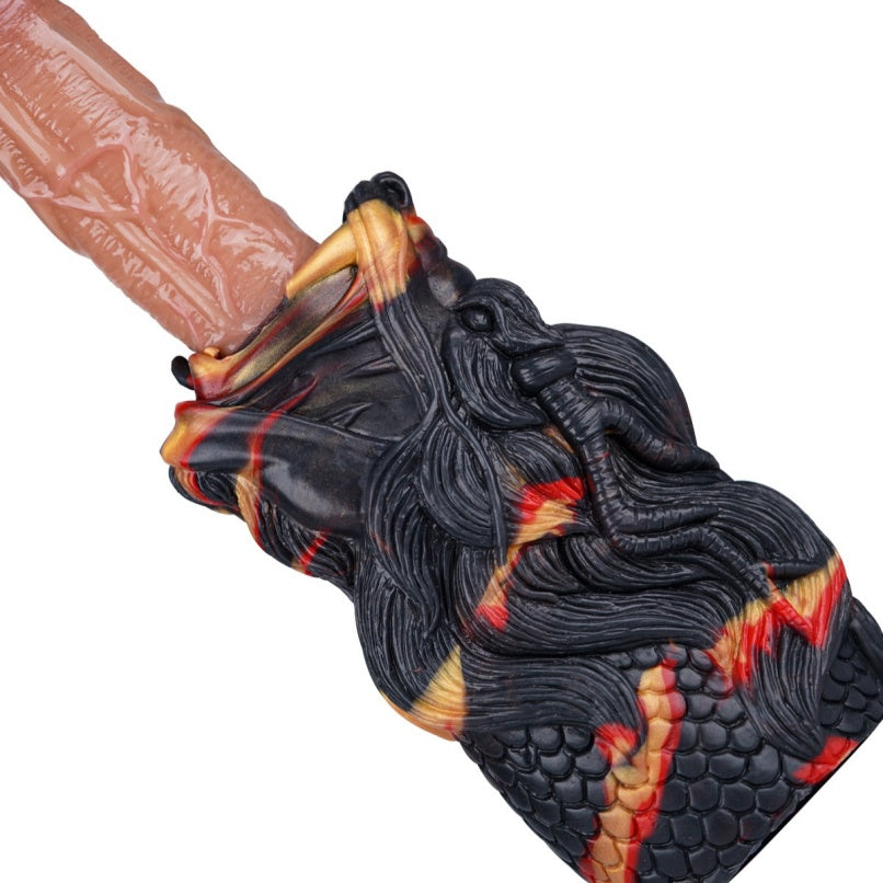 Fantasy-Silikon-Drachenkopf-Masturbator – Oralsex-Simulator &amp; Taschenmuschi
