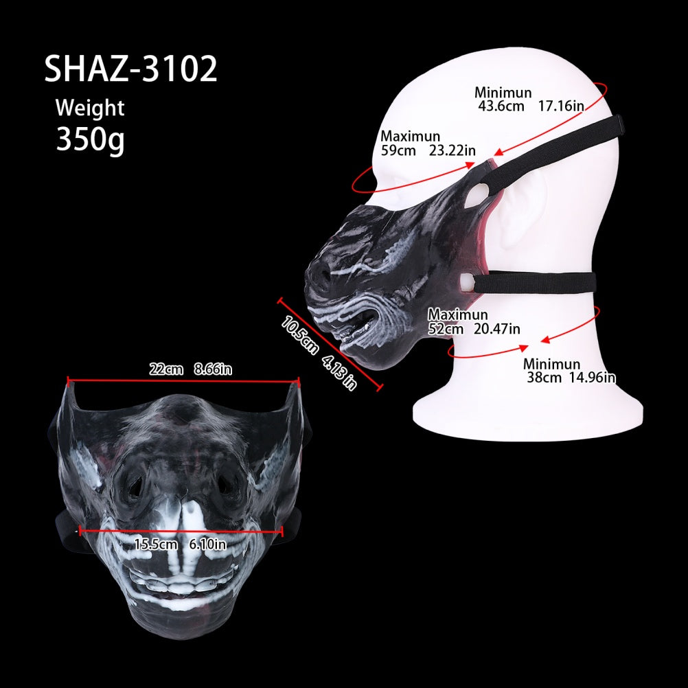 Skull Fantasy Strap-On BDSM Masks - Adjustable Silicone Sex Toys