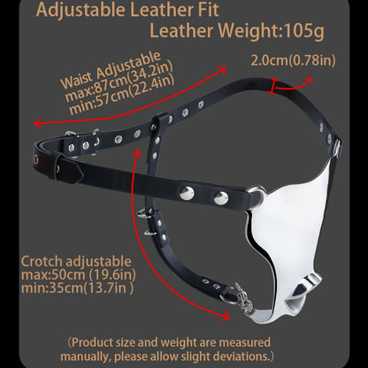 Oral Fantasy Strap-on G-string – Male Chastity Stainless Steel BDSM Toys