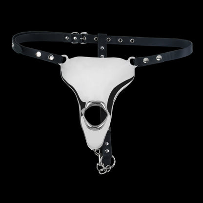 Oral Fantasy Strap-on G-string – Male Chastity Stainless Steel BDSM Toys
