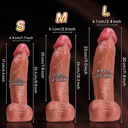 Simulated Thick Dildo Silicone Suction Cup – G-Spot Stimulation & Orgasm Female Sex Toys