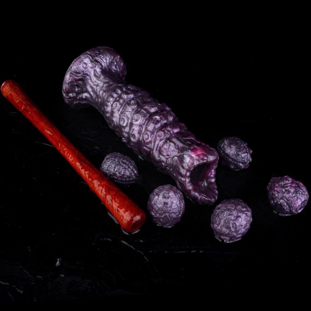Ovipositor Dildo – Tentakel-Monster aus Platin-Silikon | Eierlege-Fantasie | Saugnapf | Domlust