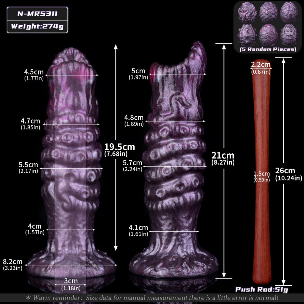 Ovipositor Dildo – Tentakel-Monster aus Platin-Silikon | Eierlege-Fantasie | Saugnapf | Domlust