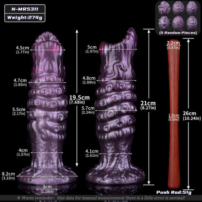 Ovipositor Dildo – Tentakel-Monster aus Platin-Silikon | Eierlege-Fantasie | Saugnapf | Domlust
