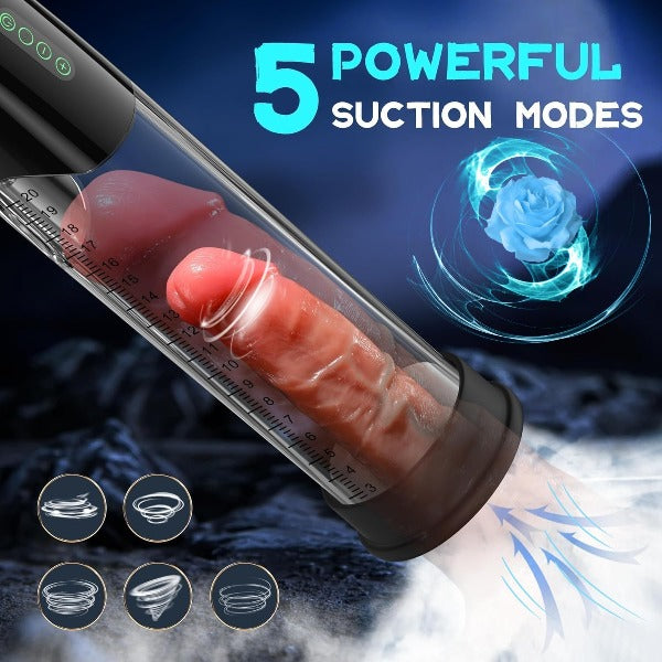 Masturbateur masculin automatique de pompe à pénis de vide - entraîneur puissant d'agrandissement de pénis de succion