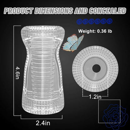 Jelly Silicone Pocket Pussy Masturbation Cup - Penis Sleeve Massage Male Masturbator